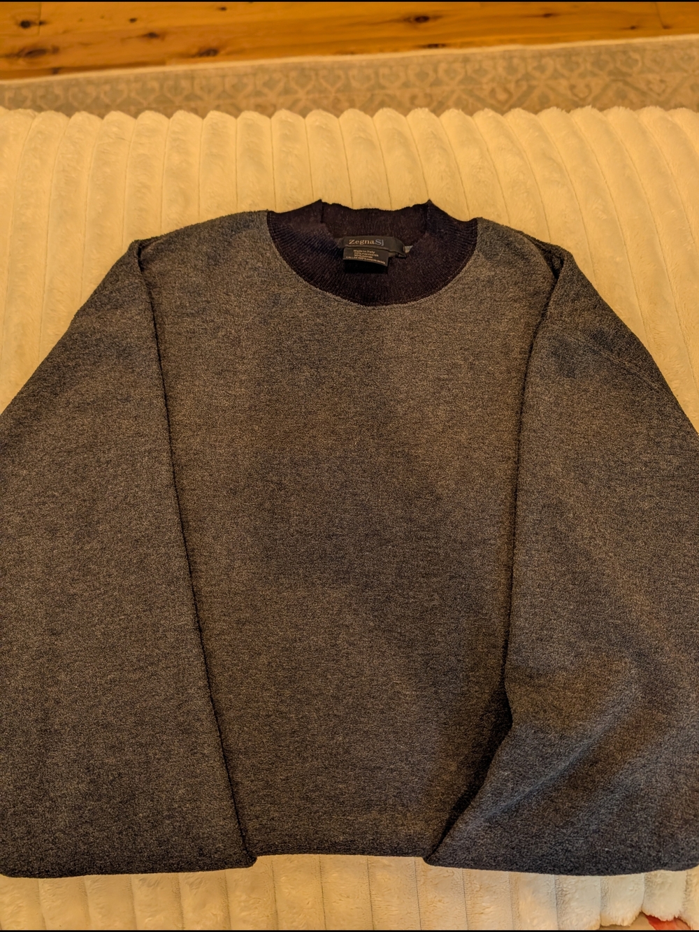 Men's Crewneck Sweater in Charcoal Gray